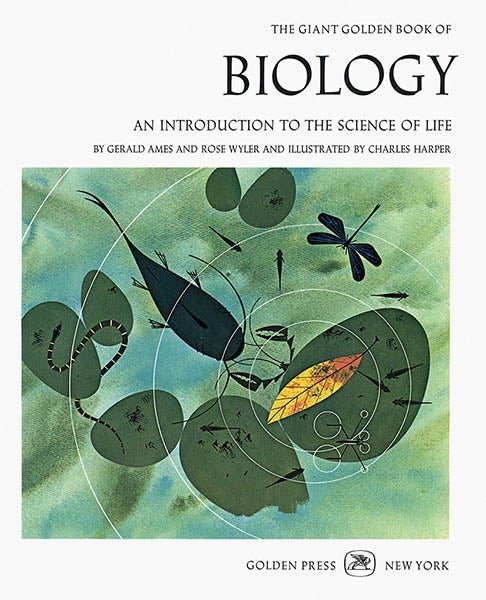 Front cover, by Charley Harper, for The Giant Golden Book of Biology, by Gerald Ames and Rose Wyler, 1961 (charleyharperprints.com)