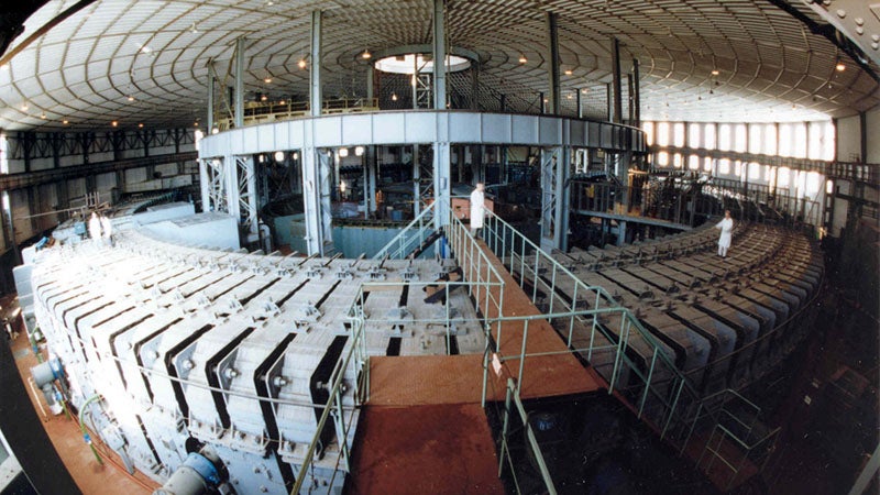 Synchrotron accelerator at JINR, Dubna, where they continue to search for transuranic elements like flerovium and dubnium (interactions.org)