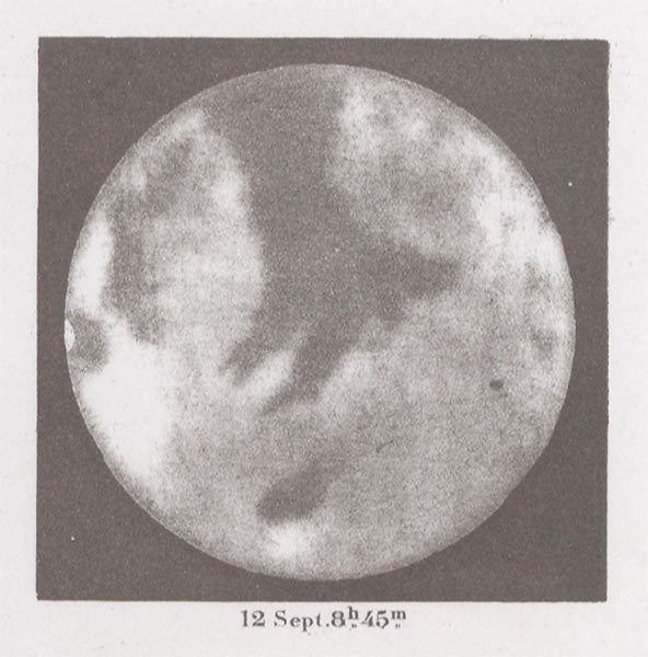 Mars observed on Sep. 12, 1877, heliogravure of photograph by J.O. Lacaille, in Luiz Cruls, <i>Mémoire sur Mars</i>, 1888 (Linda Hall Library)