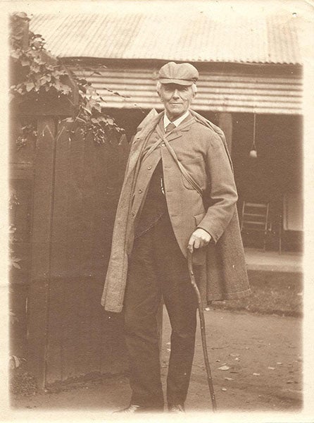 Joseph Bell in deerstalker hat and cloak, photograph, undated (Library &amp; Archive at Surgeons' Hall/Royal College of Surgeons of Edinburgh) 