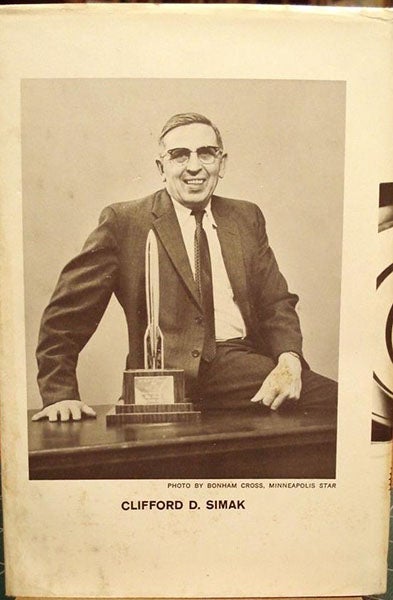 Portrait of Clifford D. Simak, rear of dust jacket, Way Station, by Clifford D. Simak, first edition, 1963 (worthpoint.com)