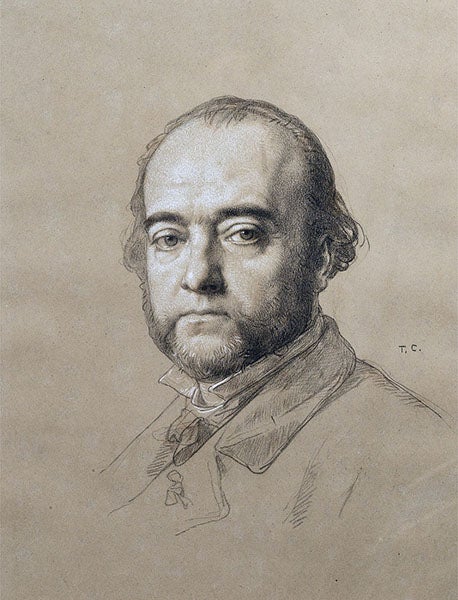 Portrait of Ferdinand Barbedienne, by Thomas Couture, charcoal on paper, undated, offered by Sotheby’s, 2011 (Wikimedia commons)
