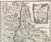 Detail of map of Lapland, showing series of triangulations made to determine the length of a degree of latitude, La figure de la terre, déterminée par les observations de Messieurs de Maupertuis, Clairaut, Camus, Le Monnier ... & de M. l'Abbé Outhier ... accompagnes de M. Celsius ... faites par ordre du roy au cercle polaire, plate 1 at end, 1738 (The Linda Hall)