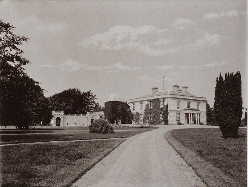 Daramona House and the Observatory, Westmeath, Ireland, frontispiece collotype, in William E. Wilson, Astronomical and Physical Researches, 1900 (Linda Hall Library)
