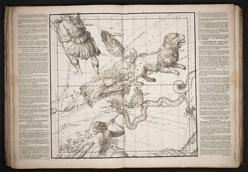 The constellations of Bootes, Leo, Virgo, plate 4 of Ignace-Gasston Pardies, Globi coelestis, 1690 (Linda Hall Library)