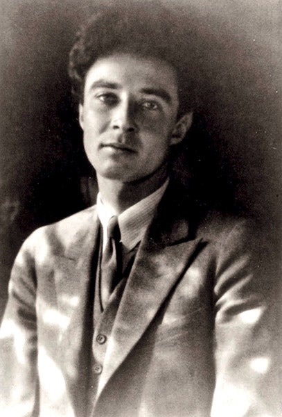 A young Robert Oppenheimer, as a student in Germany, 1926 (Wikimedia commons)