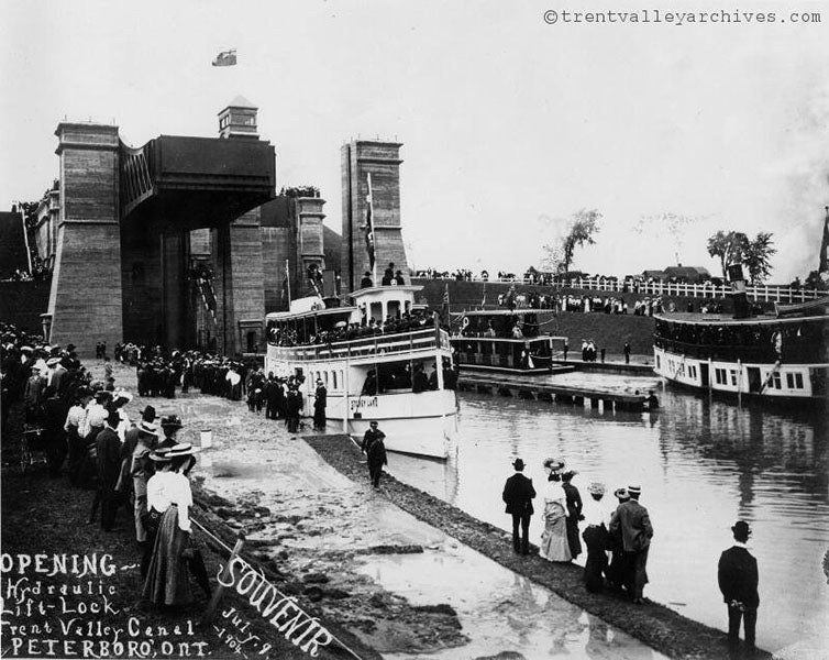 Opening day for the Peterborough Lift Lock, July 9, 1904, photograph (Trent Valley Archives via ptbocanada.com)