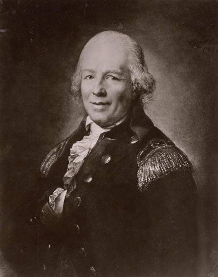 Portrait of Johann von Charpentier, photographic negative on glass of oil portrait by Anton Graff, 1798, whereabouts of original unknown, negative at Freiberg Mining Academy (deutsche-digitale-bibliothek.de)