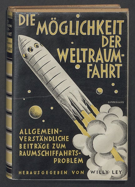 Dust jacket of Willy Ley, Die Möglichkeit der Weltraumfahrt, 1928 (Linda Hall Library)