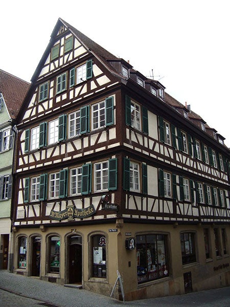 The Gmelin family Apotheke, or apothecary, in Tübingen, which was in the Gmelin family for 120 years, and where Johann Friedrich was born (Wikimedia commons)