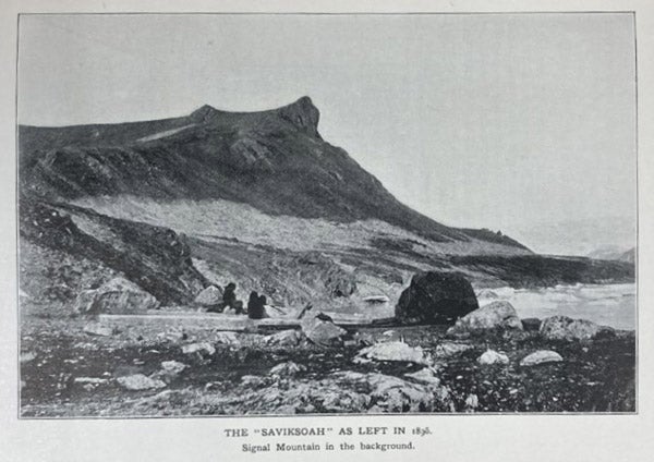 The meteorite “Ahnighito” (“the Tent”) in situ at Cape York, Greenland, Robert E. Peary, <i>Northward over the “Great Ice”</i>, vol. 2, 1898 (Linda Hall Library)