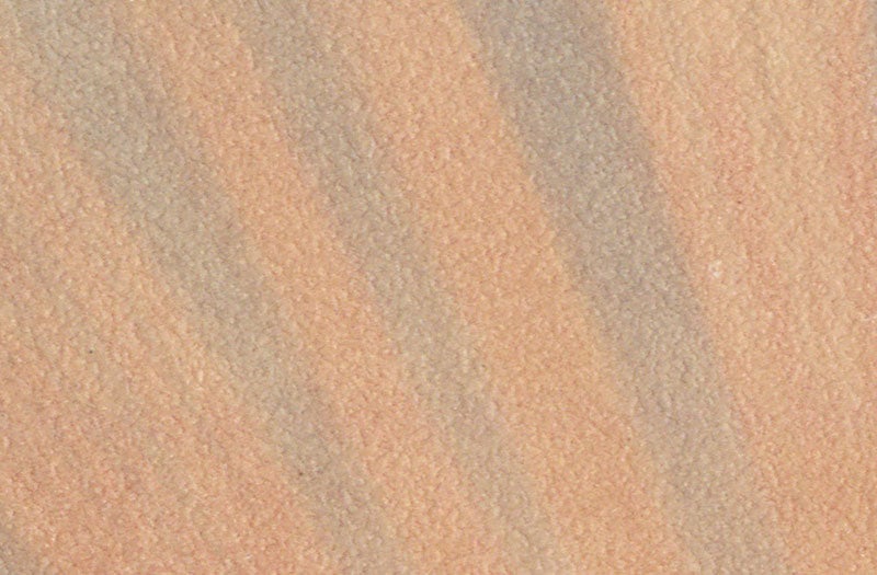 Detail of image just above, showing pebble texture of paper and grain of lithograph stone, chromolithograph after painting by Eduard Pechuel-Loesche, in Untersuchungen über Dämmerungserscheinungen zur Erklärung der nach dem Krakatau, by Johann Kiessling, plate 8, 1888 (Linda Hall Library).