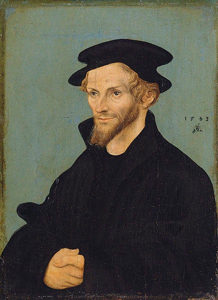Portrait of Philipp Melanchthon, by Lucas Cranach the Elder, 1543, Gemäldegalerie Alte Meister, Kassel (Wikimedia commons)