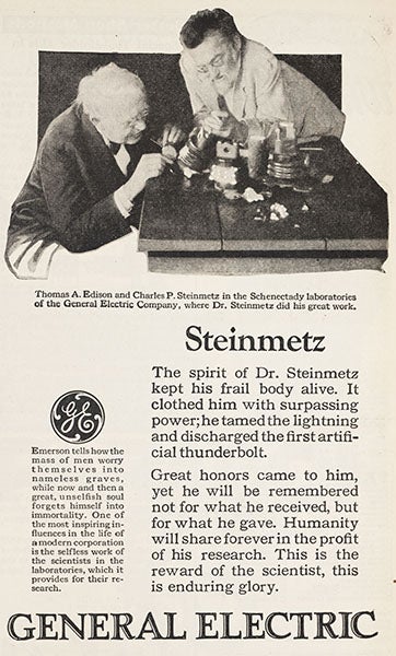 General Electric advertisement from the Jan. 1925 issue of Popular Science Monthly (Linda Hall Library)