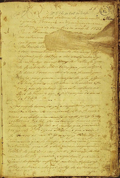Manuscript 512, an 18th-century document describing a “lost city” in Bahia, Brazil, which may have inspired Percy Fawcett, National Library of Brazil (Wikimedia commons)