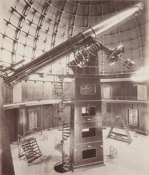 Lick 36-inch refractor, Lick Observatory, Mount Hamilton, silver albumen print, 1890, Amos Carter Museum of Art (cartermuseum.org)
