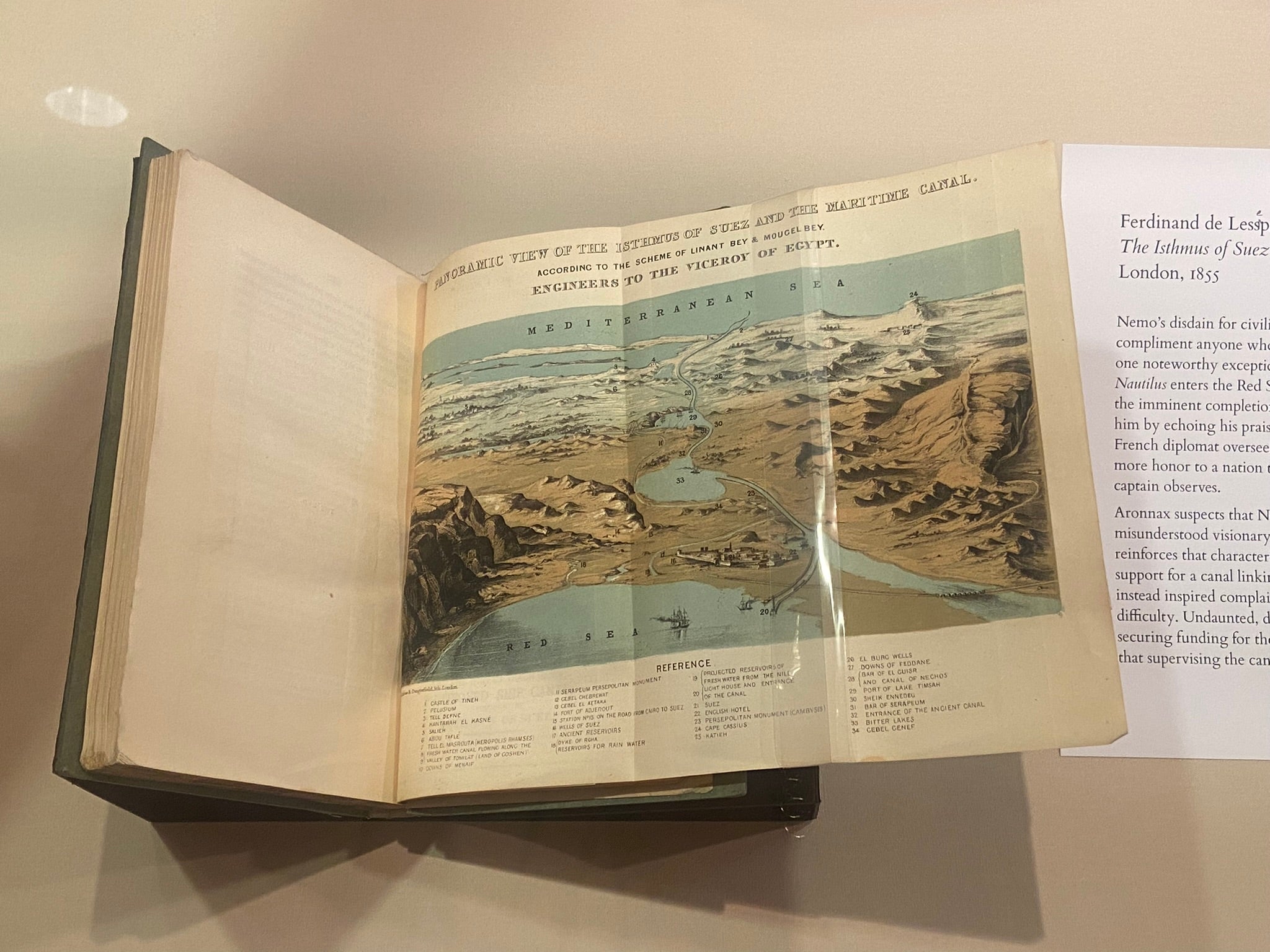 Photo of book by Ferdinand de Lesseps, The Isthmus of Suez Question 