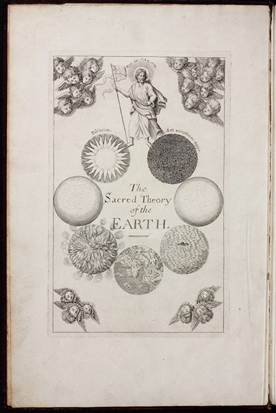 Engraved frontispiece, Thomas Burnet,, <i>Theory of the Earth</i>, vol. 1, 1684 (Linda Hall Library)