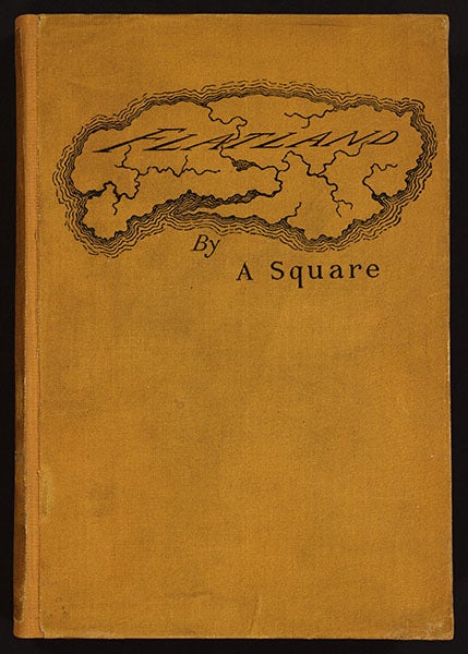 Front cover of Flatland, by Edwin Abbott Abbott, 1885 Boston edition (Linda Hall Library)