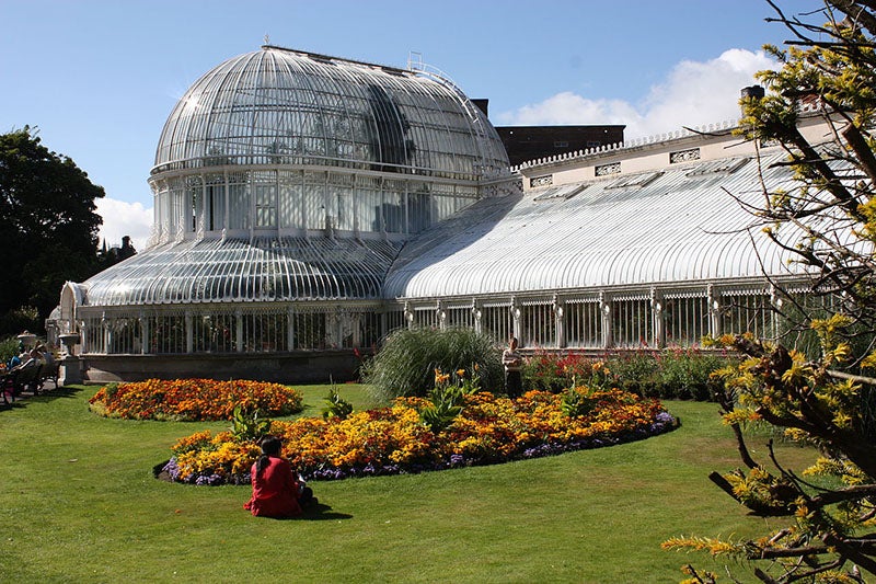 The Palm House at the Royal Botanic Gardens, Belfast, designed and bult by Richard Turner, 1840 (Wikimeda commons)