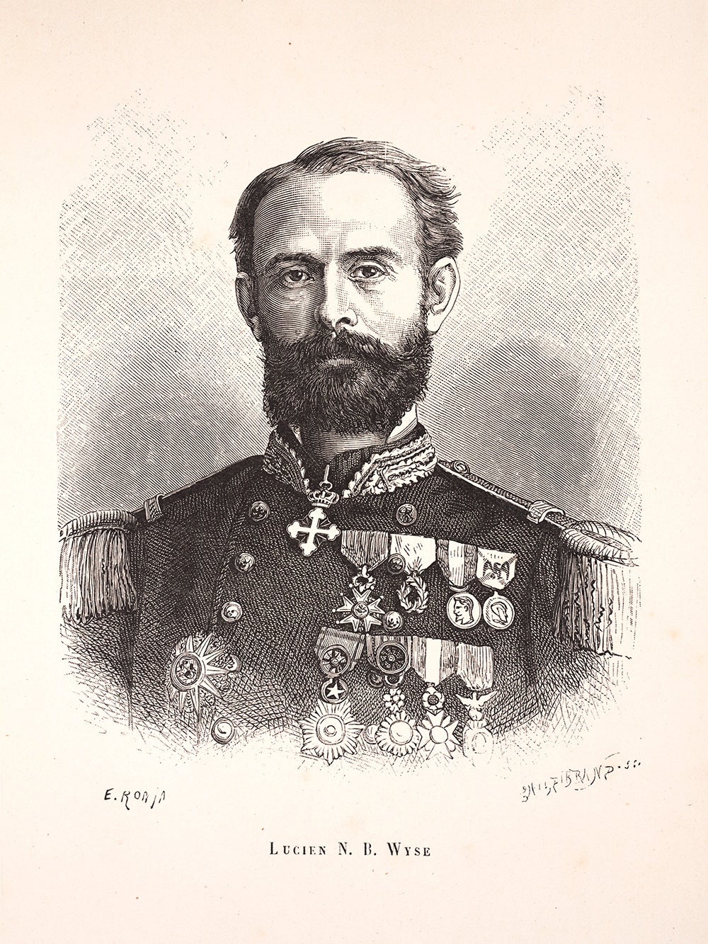 Portrait of Lucien N.B. Wyse. From his Le canal de Panama. Paris, 1886.
