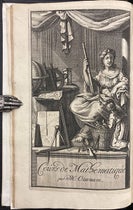 Allegorical frontispiece, engraving, Cours de mathematique, by Jacques Ozanam, rev. ed., vol. 1, 1699 (Linda Hall Library)