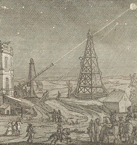 Headpiece showing the Paris Observatory, Tables astronomiques, by Jacques Cassini, p. 1, 1740 (Linda Hall Library) 