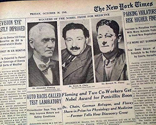 New York Times headlines, Oct. 26, 1945 (rarenewspapers.com)