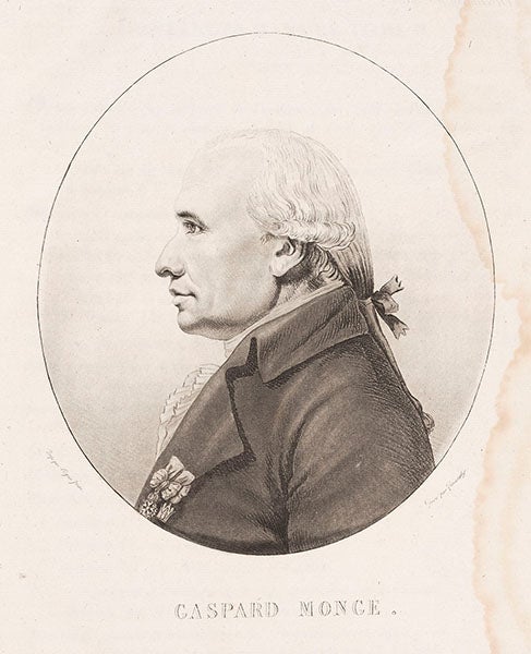 Portrait of Gaspard Monge, Description de l’Égypte, Antiquités, Mémoires, vol. 2 (Linda Hall Library)