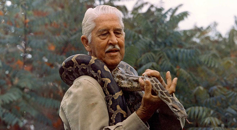 Marlin Perkins with a snake (mutualofomaha.com/wild-kingdom)