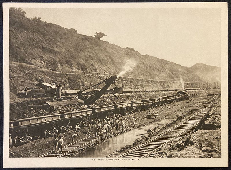 Digging the Culebra Cut for the Panama Canal, one of the six loose plates in “The Panama Canal,” issue of The Mentor for May 26, 1913 (author’s collection)