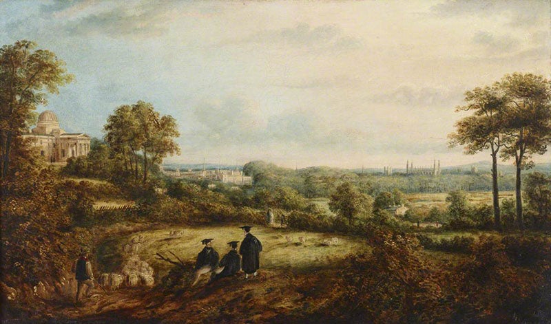 A View of Cambridge from the Observatory, oil on canvas, by Richard Harraden, 1835, Anglesey Abbey, National Trust (artuk.org)