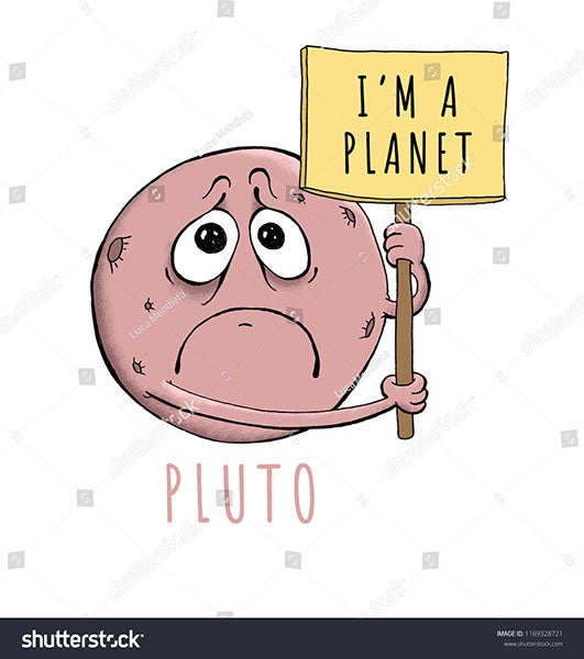 “Sad Pluto,” artwork by Luca Mendieta, Shutterstock (shutterstock.com)