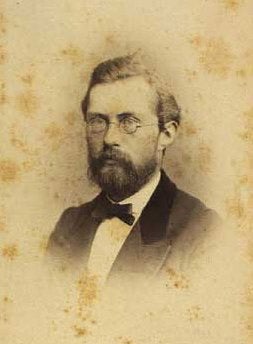 Portrait of Eugenius Warming in his twenties, carte de visite, Royal Library, Copenhagen (Wikimedia commons)