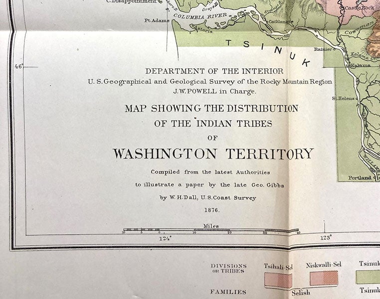 Legend of map of Washington Territory, by William Healey Dall, Contributions to North American Ethnology, vol. 1, 1877 (Linda Hall Library)