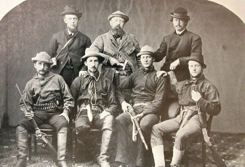 Othniel Marsh and his students, 1872 (Yale University Archives)