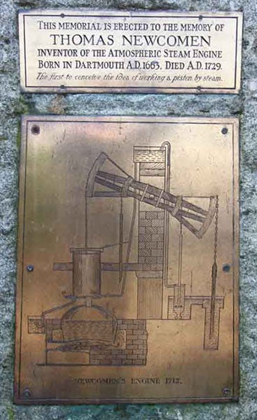 Commemorative plaque for the Newcomen engine, Dartmouth Museum, Devon (devonmuseums.net on pinterest.co.uk)