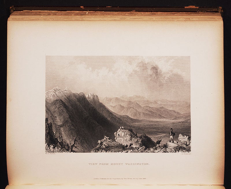 View from Mount Washington, in William H. Bartlett, American Scenery, 1840.