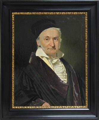 Carl Friedrich Gauss, oil portrait, 1840<br>(Berlin-Brandenburgische Akademie der Wissenschaften)