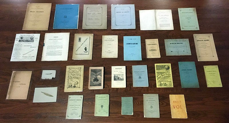 The Flammarion collection of books on ballooning, 27 items (Linda Hall Library)

