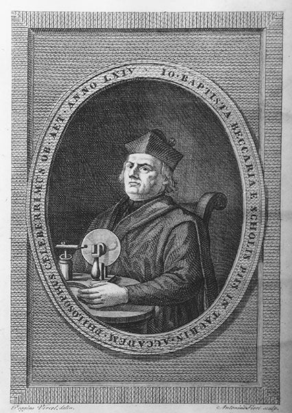 Portrait of Giovanni Battista Beccaria, engraving, undated (bibliotecamedicastatale.beniculturali.it)