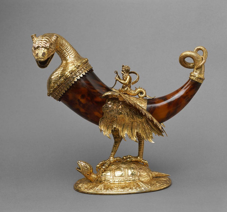 Drinking horn, made ca 1570, in the collection at Schloss Ambras, Innsbruck (Schloss Ambras/Kunsthistorisches Museum, Vienna)