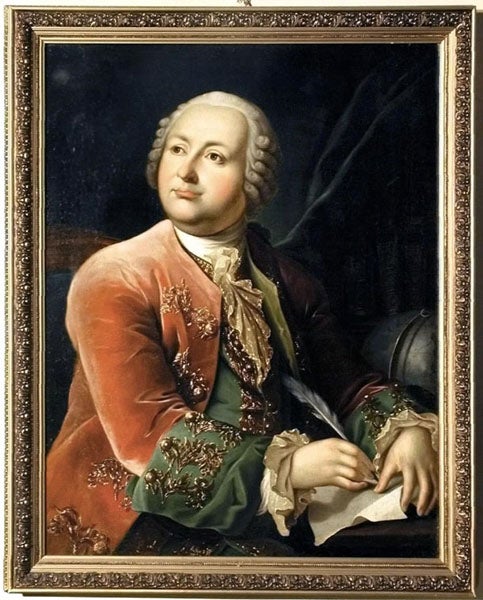 Copy of a Portrait of Lomonosov by G.K. von Prenner, 1787 (Kunstkamera.ru)