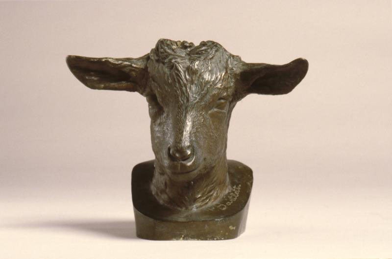 Head of a Goat, bronze sculpture by Paul Wayland Bartlett 1877-80, in the Smithsonian Museum of American Art (americanart.si.edu)