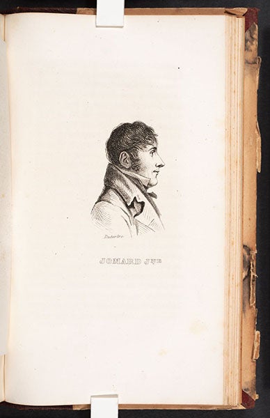 Portrait of another of the savants, Edme-François Jomard, by André Dutertre, Histoire scientifique et militaire de l'expédition française en Egypte, by Louis Reybaud, text vol. 4, 1830-36 (Linda Hall Library)