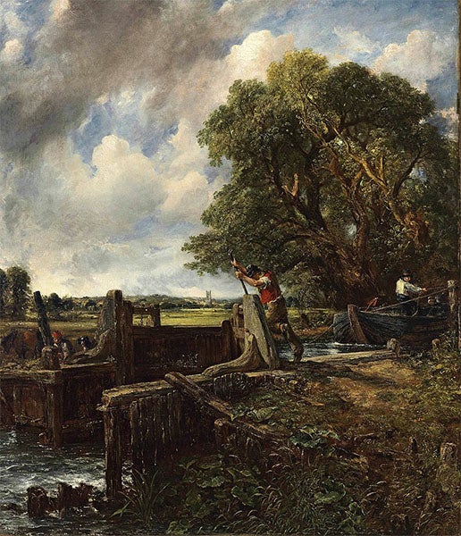 The Lock, by John Constable, oil on canvas, 1824, private collection (Wiimedia commons)