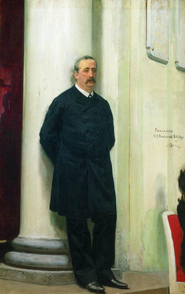Portrait of Alexander Borodin, oil, by Ilya Repin, 1888 (posthumous) (Wiimedia commons)