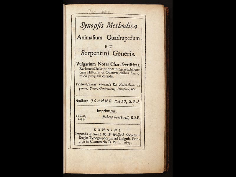 John Rey Philosopher Scientist of the Day - John Ray, English Naturalist and Cleric - The ...