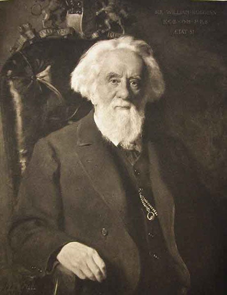 Portrait of Sir William Huggins, first engraved frontispiece, The Scientific Papers of Sir William Huggins, ed. by Sir William Huggins and Lady Huggins, 1909 (Linda Hall Library)