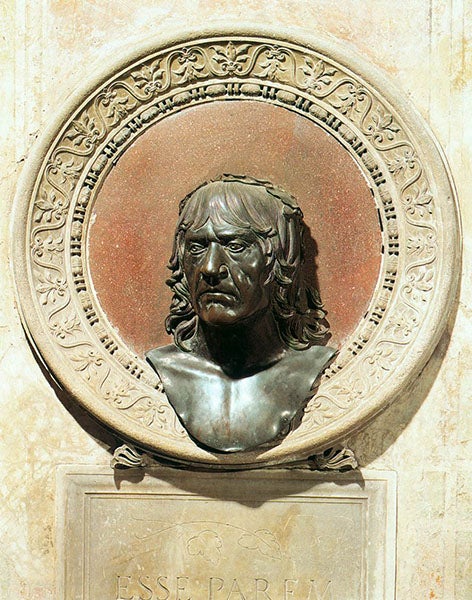 Self portrait of Andrea Mantegna, bronze relief, 1504-06, Sant’Andrea, Mantua (wga.hu)